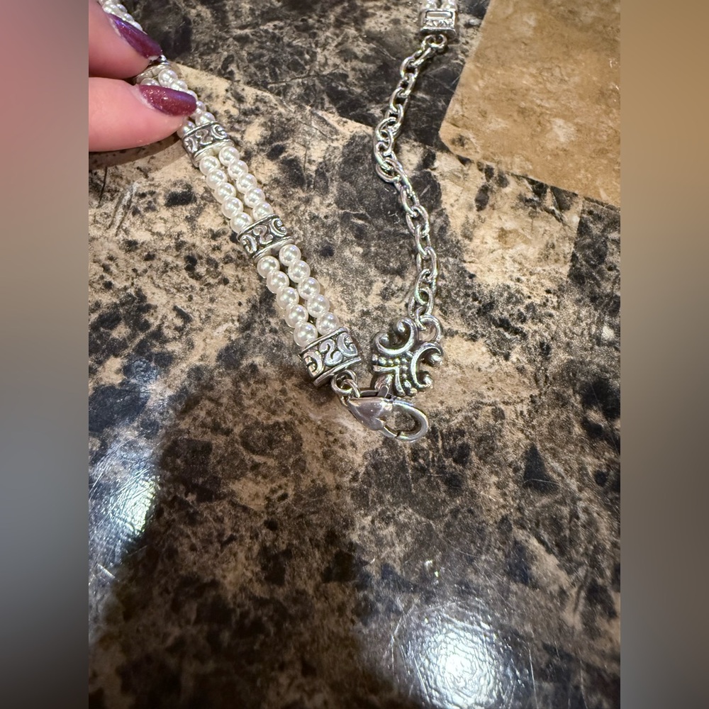 Brighton Lady Jane Scrolled Double-Strand Pearl Necklace - Picture 6 of 6